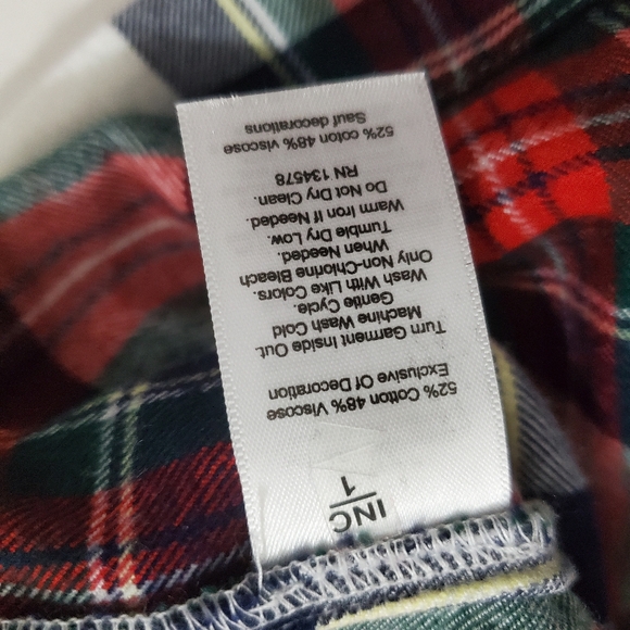 NWT Vineyard Vines Women's Flannel Pajama PJ Top Plaid Preppy Holiday Large - Picture 10 of 11